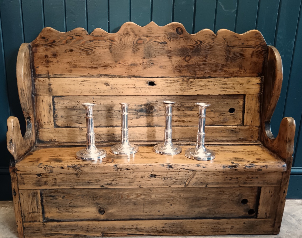 Fine Group of Four Georgian Silver Plated Telescopic Candlesticks  (5).jpg